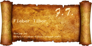 Fieber Tibor névjegykártya